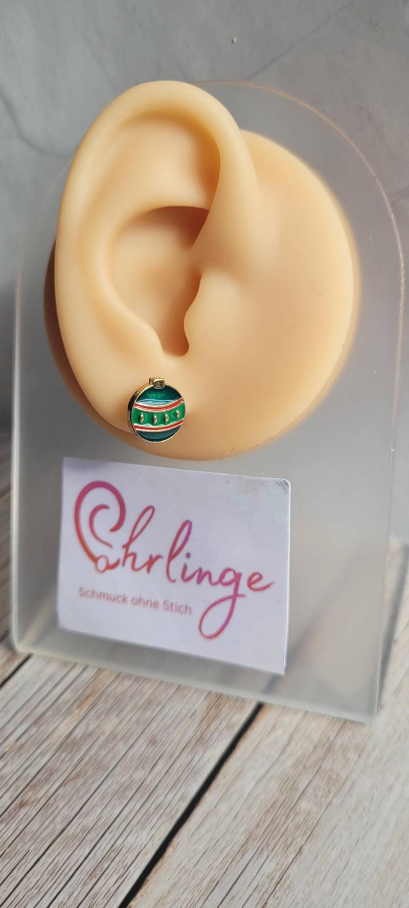 Christbaumkugel/Ohrclips Kinder/Ohrringe Ohne Ohrloch/Weihnachten/Christmas/Schmerzfreie Ohrringe/Ohrschmuck Stechen/Geschenk Mädchen von OhrlingeShop