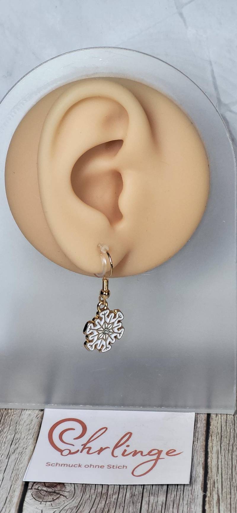 Schneeflocke/Ohrclips Kinder/Ohrringe Ohne Ohrloch/Weihnachten/Christmas/Schmerzfreie Ohrringe/Ohrschmuck Stechen/Geschenk Mädchen von OhrlingeShop