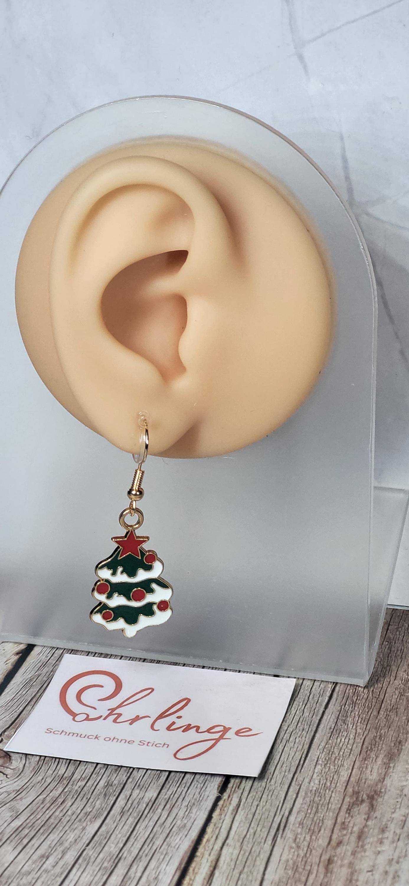 Weihnachtsbaum/Ohrclips Kinder/Ohrringe Ohne Ohrloch/Weihnachten/Christmas/Schmerzfreie Ohrringe/Ohrschmuck Stechen/Geschenk Mädchen von OhrlingeShop