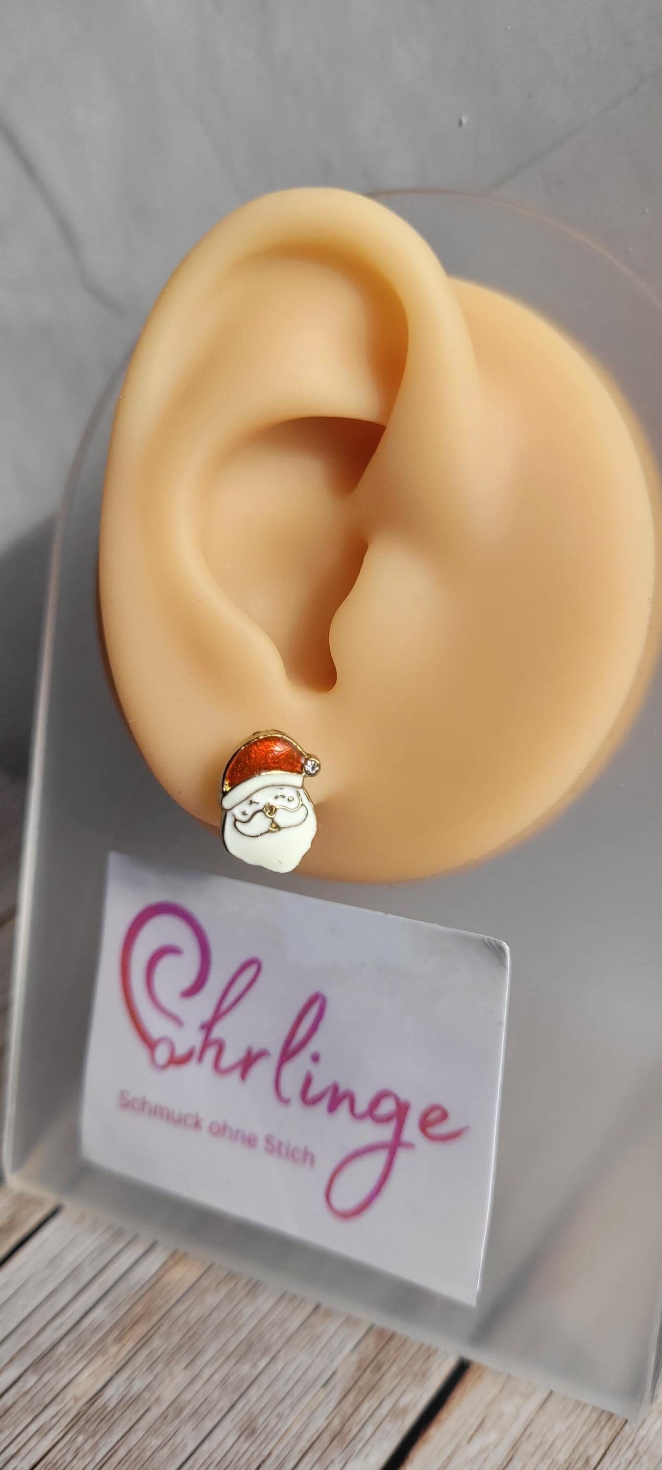 Weihnachtsmann/Ohrclips Kinder/Ohrringe Ohne Ohrloch/Weihnachten/Christmas/Schmerzfreie Ohrringe/Ohrschmuck Stechen/Geschenk Mädchen von OhrlingeShop
