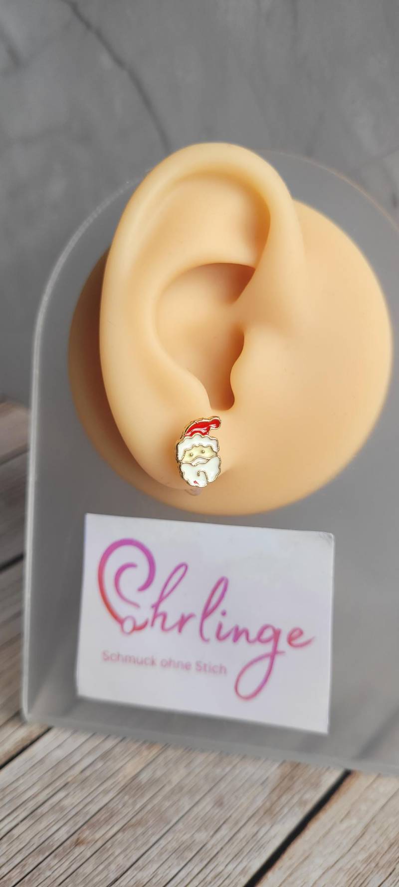 Weihnachtsmann/Ohrclips Kinder/Ohrringe Ohne Ohrloch/Weihnachten/Christmas/Schmerzfreie Ohrringe/Ohrschmuck Stechen/Geschenk Mädchen von OhrlingeShop