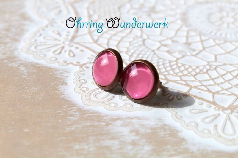 Pretty in Pink Ohrstecker 10 Mm von OhrringWunderwerk