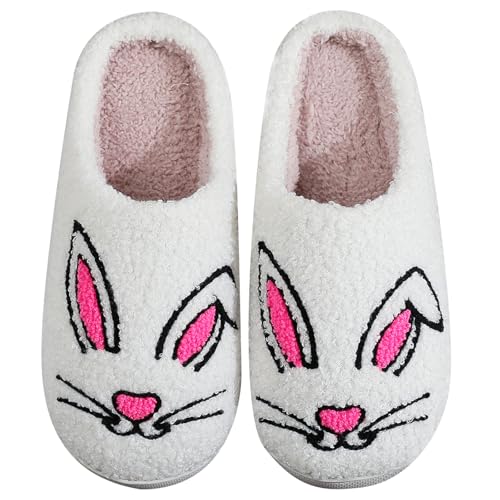 White Ghost Damen-Hausschuhe, Halloween, flauschig, warm, gruselig, niedlich, für drinnen und draußen, kaninchen, 5.5-6 Women/4.5-5 Men White Ghost Damen-Hausschuhe, Halloween, flauschig, warm, gruselig, niedlich, für drinnen und draußen, kaninchen, 5.5-6 Women/4.5-5 Men von Ohtum
