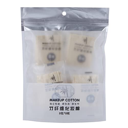 Ohulelks 64 StüCk Bio-BaumwolltüCher Reiseverpackung NageltüCher Make-Up-Entferner Gesichtspads Bio-Gewebe von Ohulelks