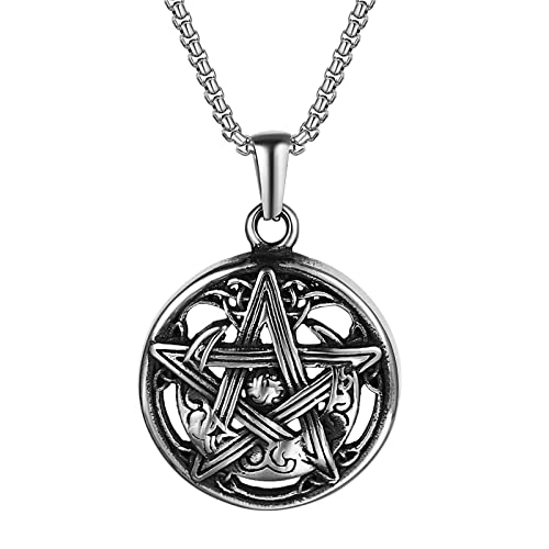 OIDEA Herren Pentagramm Anhänger Halskette mit Kette Edelstahl OIDEA Herren Pentagramm Anhänger Halskette mit Kette Edelstahl von OIDEA
