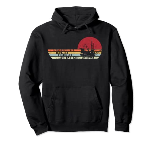 Retro-Stil Öl Rig Worker Roughnecks The Man Myth Legend Pullover Hoodie von Oil Rig Oilfield Workers gift Tee