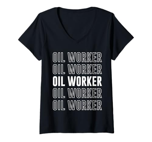 Damen Ölarbeiter T-Shirt mit V-Ausschnitt Damen Ölarbeiter T-Shirt mit V-Ausschnitt von Oil Worker Apparel