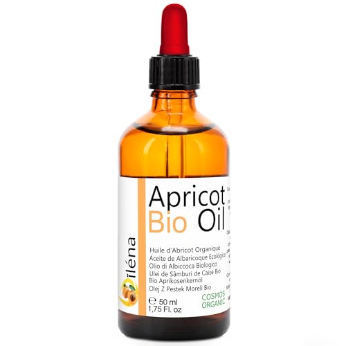 Oïléna - Bio-Aprikosenkernöl 100% Reines | Schnell Einziehendes Hautöl | Pflegende Wirkung Für Trockene Haut | Nährendes Haaröl | Sanfte Gesichtspflege | Schützt und Hydratisiert, 50 ml von Oïléna
