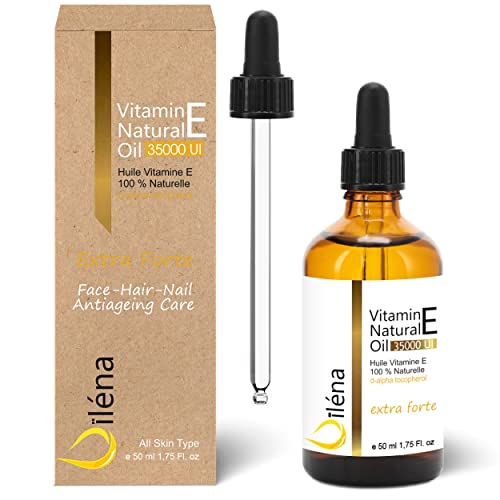 Oïléna - Veganes Vitamin E-Öl 100% Natürlich | Anti-Aging-Gesichtspflege | Make-up-Entferner | Feuchtigkeitscreme für Körper, Haare, Nägel | Handpflege | Kollagen-Booster, 50 ml von Oïléna