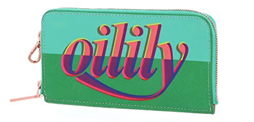 Oilily Logo Mania Card Zip Wallet L Mint Leaf von Oilily