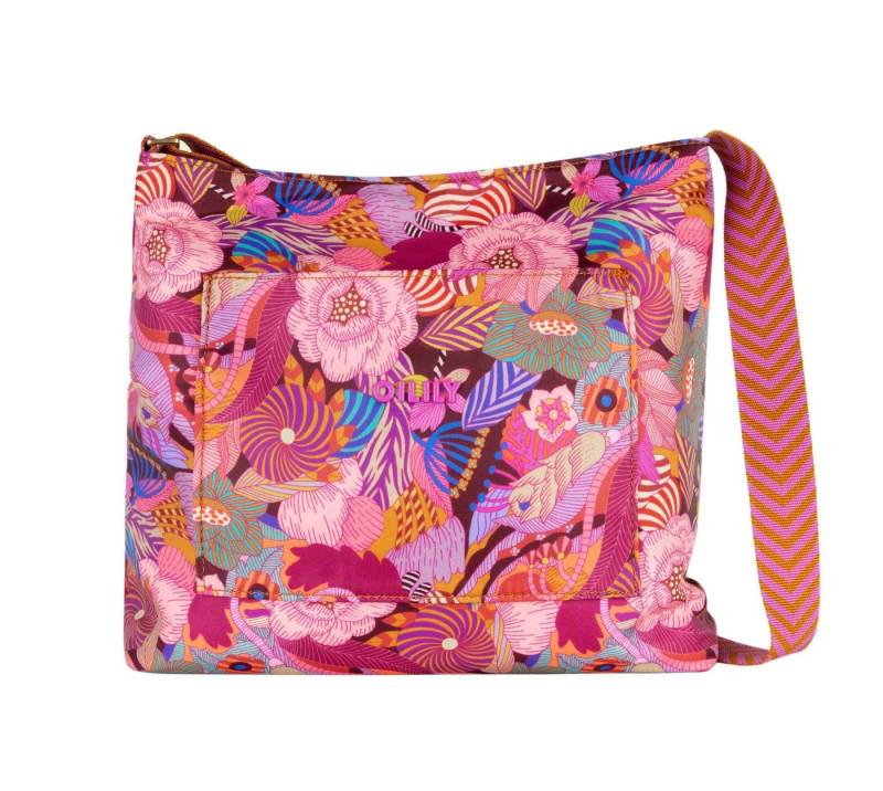 Oilily Schultertasche Rosel Reversible Shoulder Bag Striped Flowers von Oilily