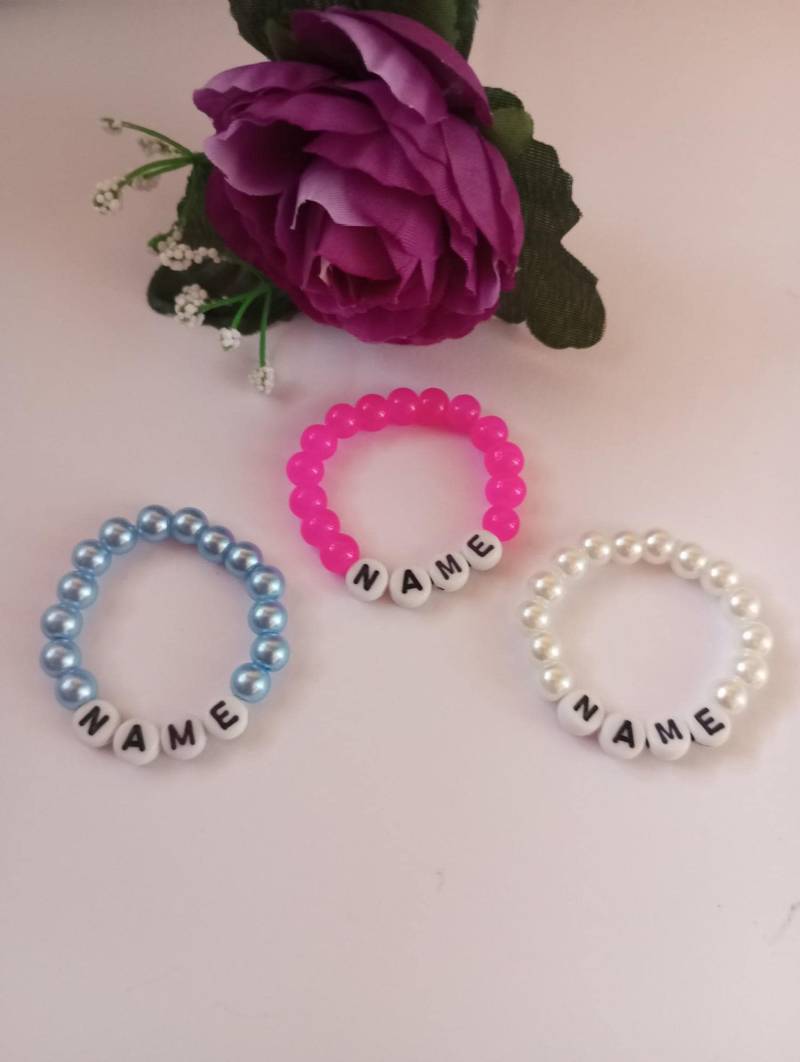 Babyarmband Taufarmband Kindergeburtstag Personalisiert Geschenk Kinderparty Brautkinder von OisfuerDibyGaby