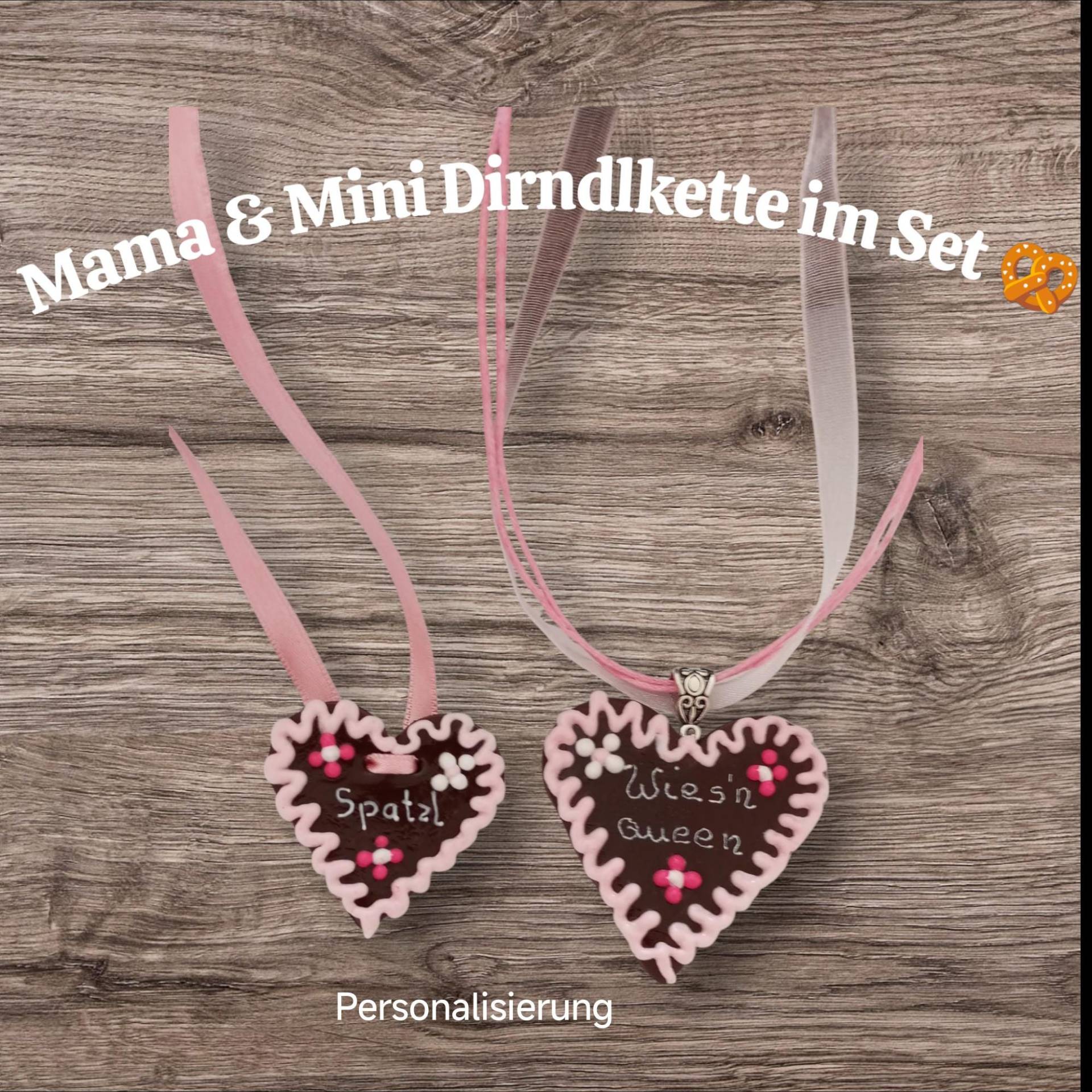 Dirndlkette Mama & Mini Als Set, Trachtenschmuck, Oktoberfestschmuck, Wiesnschmuck, Personalisierte Kette, Herzkette, Oktoberfest Halskette Dirndlkette Mama & Mini Als Set, Trachtenschmuck, Oktoberfestschmuck, Wiesnschmuck, Personalisierte Kette, Herzkette, Oktoberfest Halskette von OisfuerDibyGaby