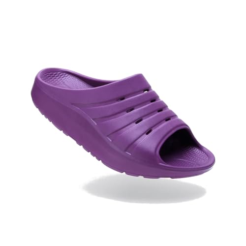 Oka Unisex Sustainable Lightweight USA Made Recovery Slides, Pulse It Out Purple, 7 Women/5 Men von Oka-B