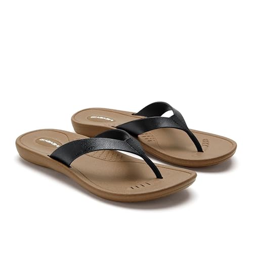 OKABASHI Breeze Flip-Flop für Damen, konturiertes Fußbett mit Fußgewölbeunterstützung für ganztägigen Komfort, rutschfest und wasserdicht, nachhaltig hergestellt in den USA, Toffee/Schwarz, 9.5-10.5 OKABASHI Breeze Flip-Flop für Damen, konturiertes Fußbett mit Fußgewölbeunterstützung für ganztägigen Komfort, rutschfest und wasserdicht, nachhaltig hergestellt in den USA, Toffee/Schwarz, 9.5-10.5 von Okabashi