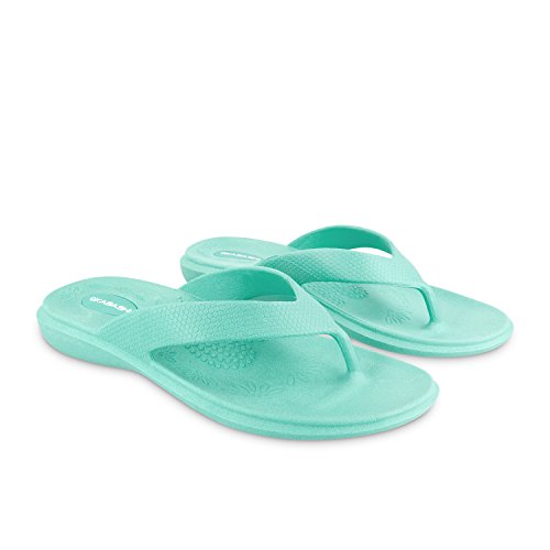 Okabashi Maui de La Damen Flip-Flops - Sandalen, - Meeresglas (Sea Glass) - Größe: M - (W 6.5-7.5) von Okabashi