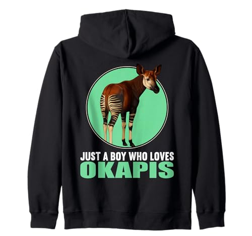 Just a Boy who Loves Okapis Okapi Kapuzenjacke Just a Boy who Loves Okapis Okapi Kapuzenjacke von Okapis Okapi Tier Shop