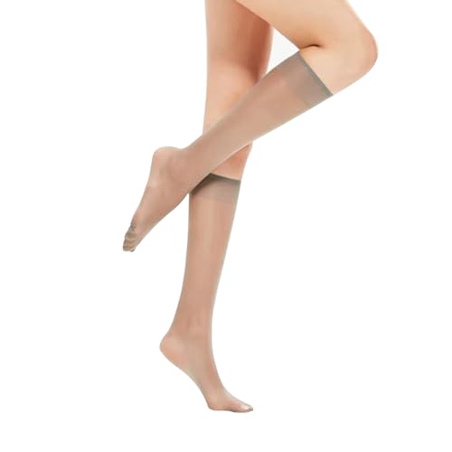 Okaywork kompressionsstrümpfe braun Eine Grösse passt allen Thrombosestrümpfe Herren und Damen stützstrümpfe,Ultradünne Sommerstrümpfe mit Anti-Riss-Schutz bis zur Wadenmitte,kompression kniestrümpfe von Okaywork