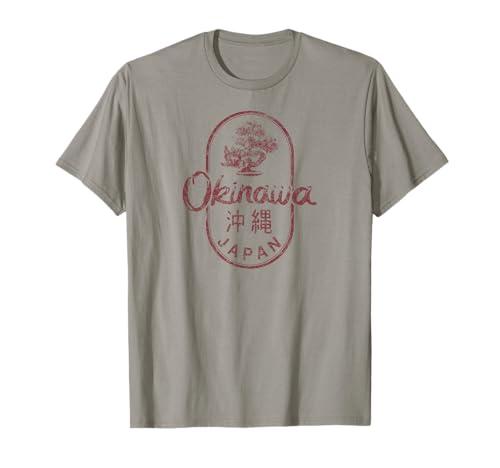 Okinawa Japan Bonsai Care T-Shirt Damen Unisex-Erwachsene Grau Small Kurzarm Crew-Ausschnitt Retro, Japan-inspired Bonsai Baum Graphic T-Shirt von Okinawa Japan Bonsai Care