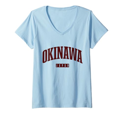 Damen Okinawa Japan Retro Japanisches Souvenir T-Shirt mit V-Ausschnitt Damen Okinawa Japan Retro Japanisches Souvenir T-Shirt mit V-Ausschnitt von Okinawa Japan - Souvenirs & Gifts