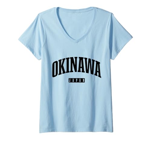 Damen Okinawa Japan Retro Japanisches Souvenir T-Shirt mit V-Ausschnitt Damen Okinawa Japan Retro Japanisches Souvenir T-Shirt mit V-Ausschnitt von Okinawa Japan - Souvenirs & Gifts