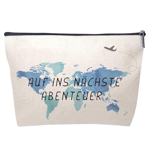Abschiedsgeschenk, Geschenk für Freundin, Kosmetiktasche, Schminktasche für Freundin, Kosmetiktasche klein, Dankeschön, Reisegeschenke für Mädchen, Kollegin(AUF INS NÄCHSTE Abenteuer) von OkiyiD