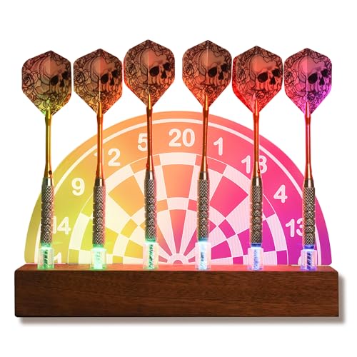 OkiyiD Leuchtender Dart-Halter, RGB LED Acryl Desktop-Dartständer mit Mehreren Farben, Brettzubehör als Geschenk für Männer, Gamer-Raumdekoration OkiyiD Leuchtender Dart-Halter, RGB LED Acryl Desktop-Dartständer mit Mehreren Farben, Brettzubehör als Geschenk für Männer, Gamer-Raumdekoration von OkiyiD