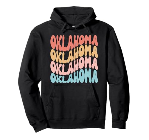 Lustig, niedlich, Retro-Grafik, Herren, Damen und Kinder, Oklahoma Pullover Hoodie von Oklahoma Gifts