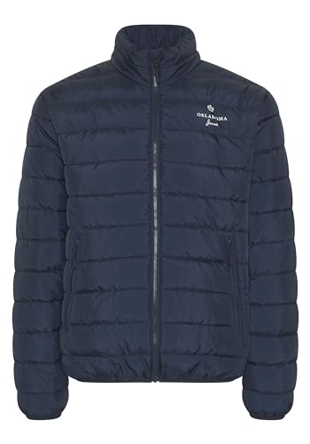 OKLAHOMA Steppjacke Herren I Klassische Herren Steppjacke mit Logo und Bündchen, erhältlich in Blau & Schwarz I Herbstjacke Herren für Freizeit & Sport – ohne Daunen I Puffer Jacke in 2XL von Oklahoma Jeans