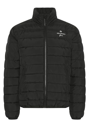 Oklahoma Steppjacke Herren I Klassische Herren Steppjacke mit Logo und Bündchen, erhältlich in Blau & Schwarz I Herbstjacke Herren für Freizeit & Sport –ohne Daunen I Puffer Jacke in S-3XL von Oklahoma Jeans