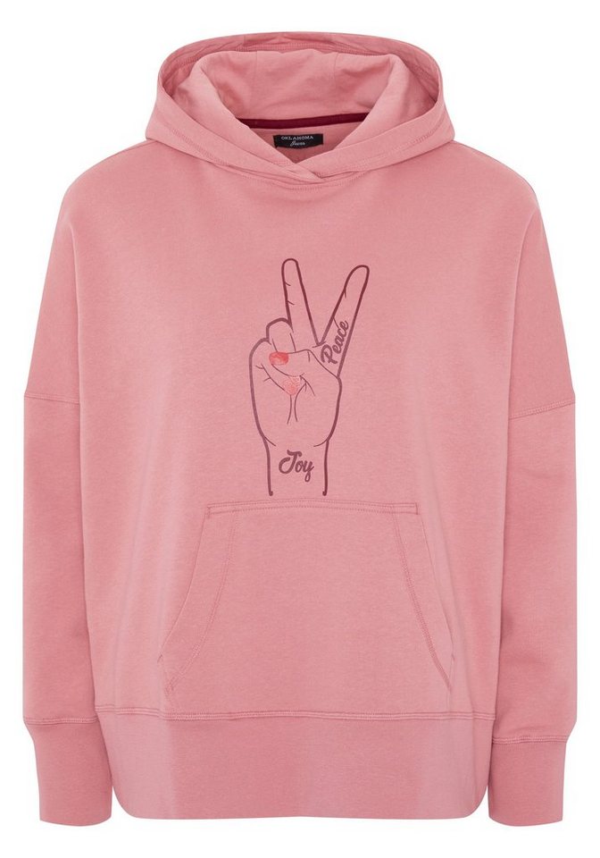 Oklahoma Jeans Kapuzensweatshirt mit Peace-Print von Oklahoma Jeans