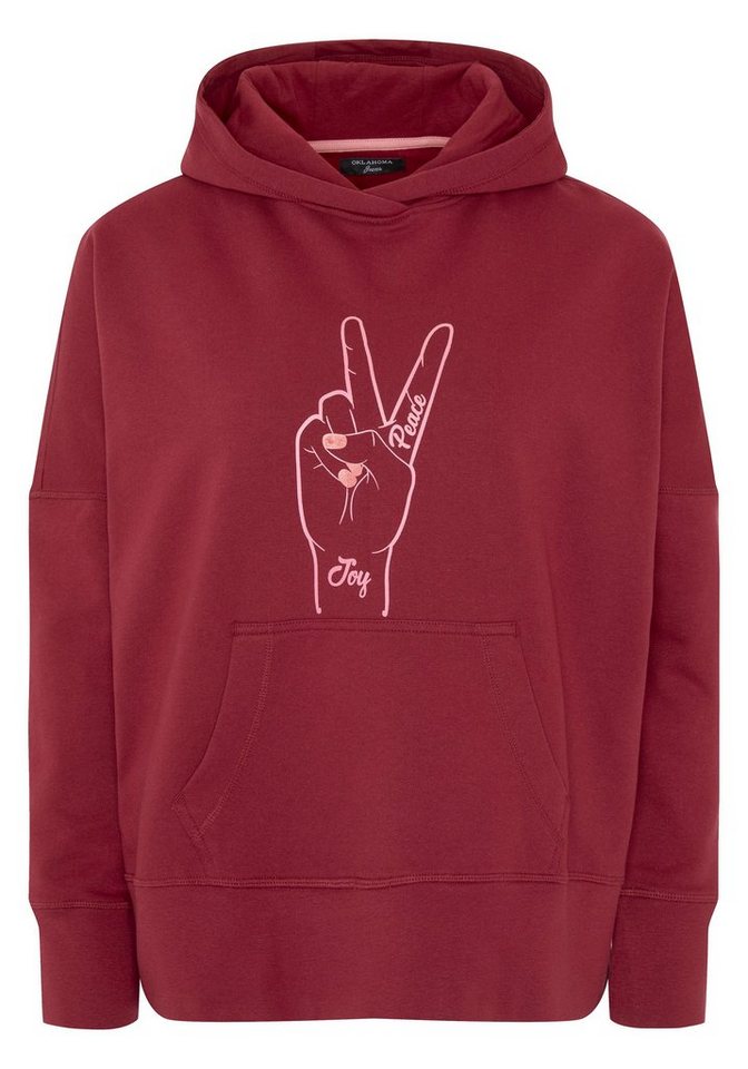 Oklahoma Jeans Kapuzensweatshirt mit Peace-Print von Oklahoma Jeans