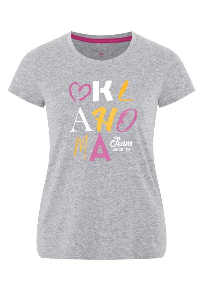 Oklahoma Jeans Print-Shirt in feminin taillierter Passform von Oklahoma Jeans