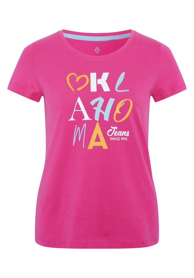 Oklahoma Jeans Print-Shirt in feminin taillierter Passform von Oklahoma Jeans