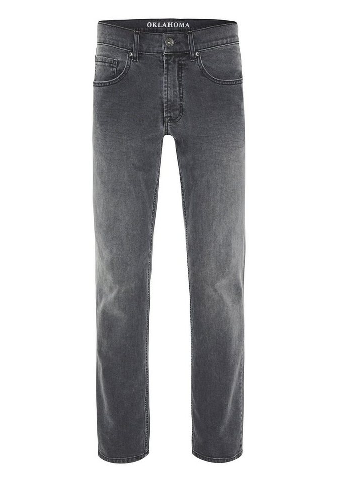 Oklahoma Jeans Straight-Jeans aus hellgrauem Denim (1-tlg) von Oklahoma Jeans