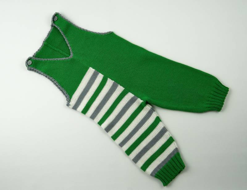 Baumwolle Handgestrickte Kinder Baby Overall Romper Kleinkind Gestrickte Kleidung von OksankaKo