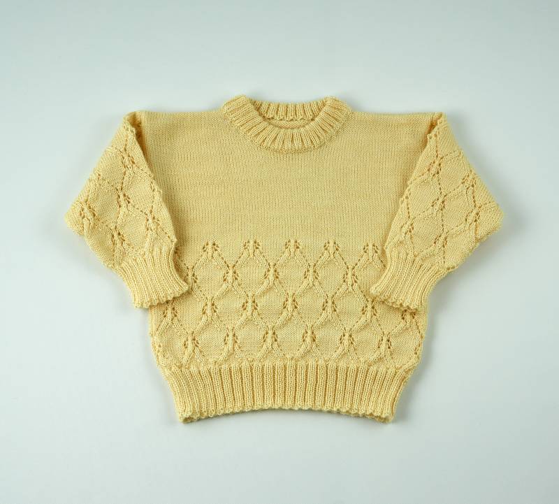 Gestrickter Gelber Mädchen-Kinder-Merinowolle-strickpullover 2 Jahre Mädchenstrick-Wollpullover Mädchenkleidung von OksankaKo