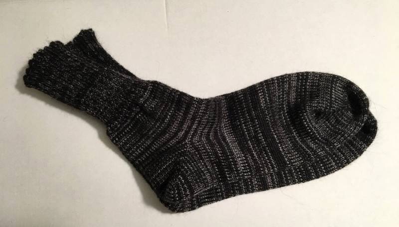 Herren Schwarz Grau Melange Gestrickte Handgemachte Mohair Wollsocken Winter Warme Socken Geschenk Für Männer Ihn von OksankaKo