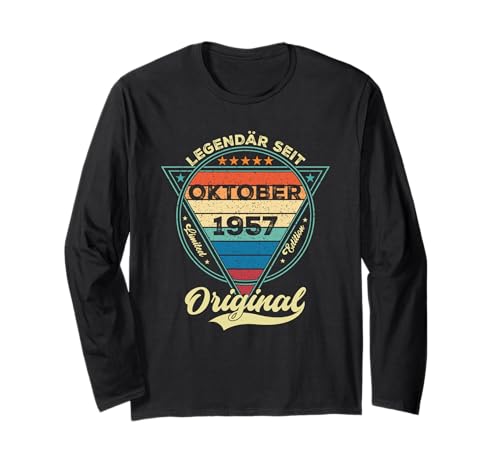 Damen Legendär seit Oktober 1957 68.Geburtstag Junge 68 Jahr Langarmshirt Damen Legendär seit Oktober 1957 68.Geburtstag Junge 68 Jahr Langarmshirt von Oktober Jahrgang 1957 Geburtstag
