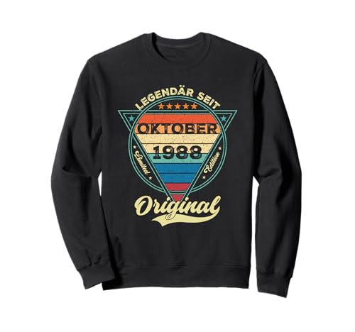 Damen Legendär seit Oktober 1988 37.Geburtstag Junge 37 Jahr Sweatshirt Damen Legendär seit Oktober 1988 37.Geburtstag Junge 37 Jahr Sweatshirt von Oktober Jahrgang 1988 Geburtstag