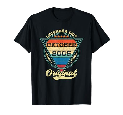 Damen Legendär seit Oktober 2005 20.Geburtstag Junge 20 Jahr T-Shirt Damen Legendär seit Oktober 2005 20.Geburtstag Junge 20 Jahr T-Shirt von Oktober Jahrgang 2005 Geburtstag