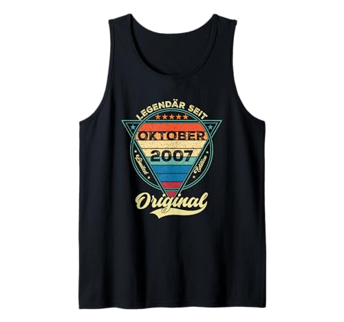 Damen Legendär seit Oktober 2007 18.Geburtstag Junge 18 Jahr Tank Top Damen Legendär seit Oktober 2007 18.Geburtstag Junge 18 Jahr Tank Top von Oktober Jahrgang 2007 Geburtstag