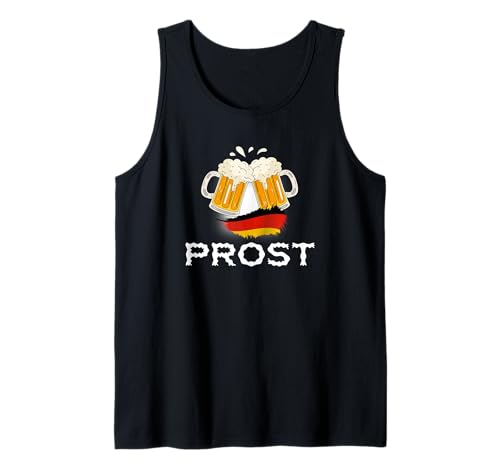 Oktoberfest Prost Deutschland Flagge Vintage Bier Cheers Damen Herren Tank Top von Oktoberfest Beer Party Cheers German Prost Apparel