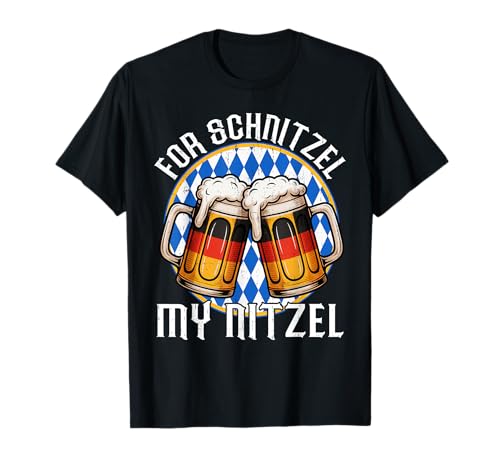 Für Schnitzel My Nitzel Bierkrug Oktoberfest Herren Damen T-Shirt von Oktoberfest Costume for Men Women.