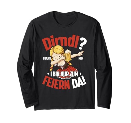 Lustiges Outfit Damen Trachtendirndl Geeignet für das Oktoberfest Langarmshirt von Oktoberfest Damen Lustiges Outfit Dirndl