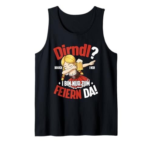 Lustiges Outfit Damen Trachtendirndl Geeignet für das Oktoberfest Tank Top von Oktoberfest Damen Lustiges Outfit Dirndl