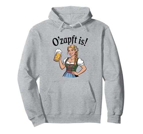 Oktoberfest Dirndl Frau Mit Bier O'zapft is Pullover Hoodie Oktoberfest Dirndl Frau Mit Bier O'zapft is Pullover Hoodie von Oktoberfest Dirndl Frau Mit Bier O'zapft is