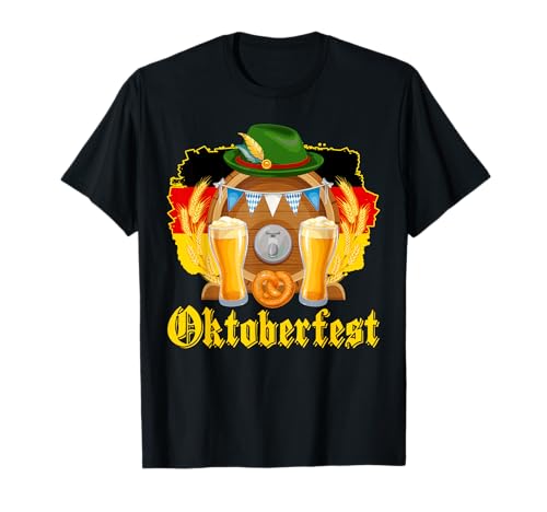 Oktoberfest Deutschland Flagge Deutsch Bierfest Männer Frauen T-Shirt von Oktoberfest Germany Beer Festival Drinker Tee