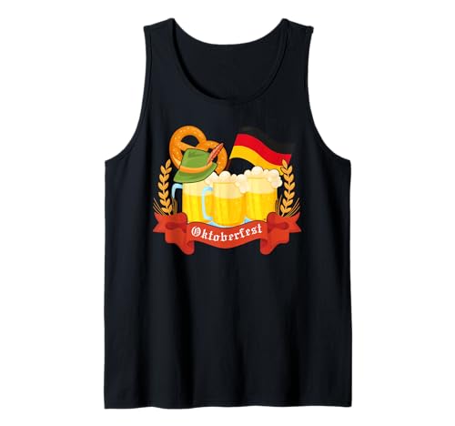 Oktoberfest Deutschland Flagge Deutsch Bierfest Männer Frauen Tank Top Oktoberfest Deutschland Flagge Deutsch Bierfest Männer Frauen Tank Top von Oktoberfest Germany Beer Festival Drinker Tee