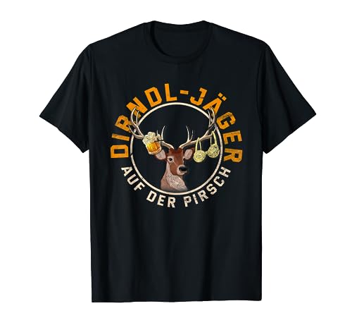 Oktoberfest Dirndl-Jäger Lustiger Wiesn Spruch Tshirt von Oktoberfest Herren T-Shirt